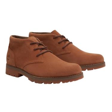 Imagem de Timberland Bota masculina Britton Square com cadarço médio, Camurça enferrujada, 7 Wide
