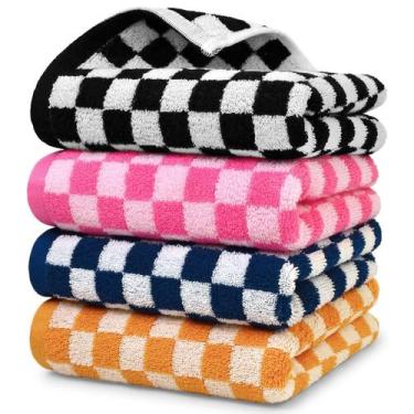 Imagem de Conjunto de toalhas de mão Jacquotha Luxury Cotton 4 peças 33x74cm