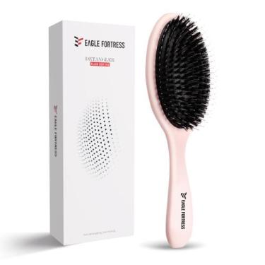 Imagem de Escova de cabelo EAGLE FORTRESS Glidease Matte Boar Bristle Pink