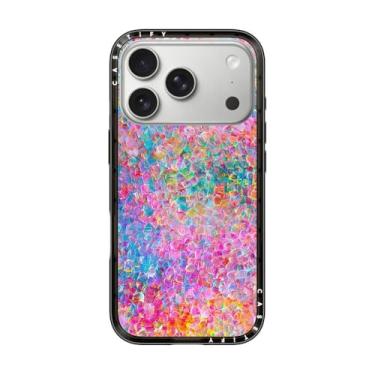 Imagem de CASETiFY Capa compacta Magsafe para iPhone Pro [leve/slim fit/compatível com Magsafe] - My Neon Summer por Ingrid Ching - Preto transparente