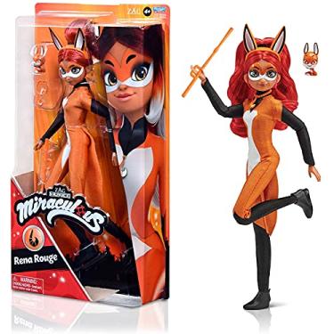 Imagem de BANDAI Miraculous Ladybug E Cat Noir Brinquedos Rena Rouge Fashion Doll, Articulado 26Cm Rena Rouge Boneca Com Acessórios Kwami, Alya Superhero Rena Rouge Bonecas Estatueta