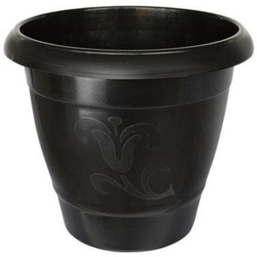 Imagem de Vaso De Plantas Plástico Redondo Jardineira Decorativa Preto