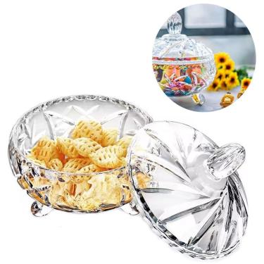 Imagem de Potiche Decorativo De Cristal Balairo Bomboniere Grande 14Cm