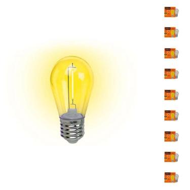 Imagem de Kit 40 Lâmpada Led Filamento Amarelo 1w E-27 127v Foxlux