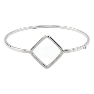 Imagem de Bracelete Fio Quadrado Detalhe Losango 1.5 Mm Prata 925 - Princesa das