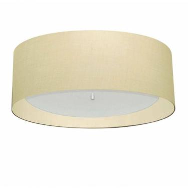 Imagem de Plafon Para Sala De Estar Cilíndrico Se-3008 Cúpula Cor Algodão Crú Bege