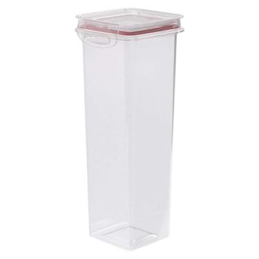 Imagem de Pote Porta Mantimentos Quadrado Hermetico Trava Mais 1,6 litros Plasutil