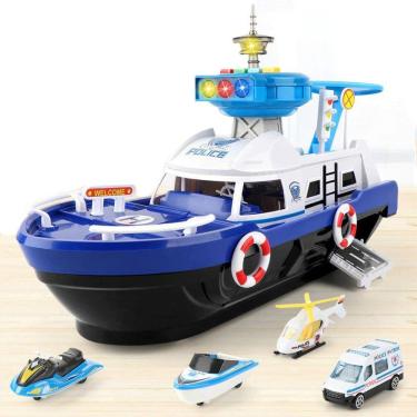 Imagem de Barco Policia Guarda Costeira Som Luz Carrinho Lancha JetSki