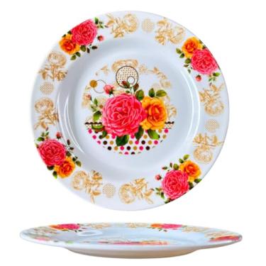 Imagem de Prato Raso em Melamina Estampado Hotel Buffet Restaurantes