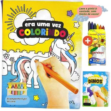 Imagem de Livro de Colorir Lavável - Giz de Cera - Infantil