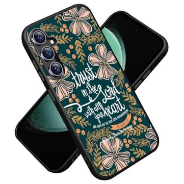 Imagem de ZXHSBROK Capa para Samsung Galaxy S24 FE, silicone fino premium com [forro de microfibra macio antiarranhões] capa protetora à prova de choque para Galaxy S24 FE 5G 6,7 polegadas, versículo bíblico