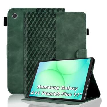 Imagem de Varohix Capa para Samsung Galaxy Tab A11 Plus/A9 Plus 27.9 cm (SM-X210/X216/X218) com proteção de visualização multiângulo, capa magnética de couro PU, suporte ajustável, capa dobrável para cartão