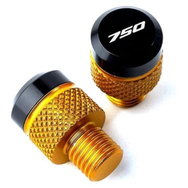 Imagem de BYYINGSUS Espelhos de motocicleta com parafusos de plugue de furo compatível com Forza750 NSS 750 FO&RZA 350 NSS350 FO&RZA 250 300 capa de furo CNC (ouro-750)