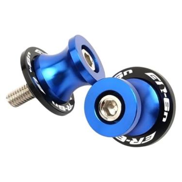 Imagem de Carretéis de braço oscilante de motocicleta 10M Slider Swingarm Spools Suporte compatível com ER6N 2006-2016 2007 (azul)
