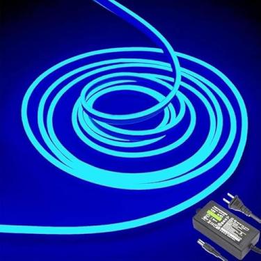 Imagem de MANGUEIRA DE 5M 12V LED NEON CORTE 2,5CM BRILHO 12V ALTO - FITA LED NEON COM FONTE 2A - CORDA DE ILUMINAÇÃO - À PROVA DÁGUA - DECORAÇÃO EXTERNA/INTERNA - CORDA FLEXÍVEL - FITA DE ILUMINAÇÃO