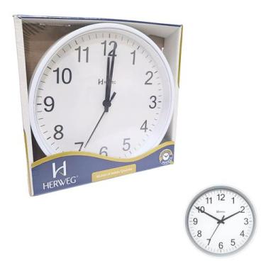 Imagem de Relógio de Parede Herweg Quartz Branco 6101 - 021