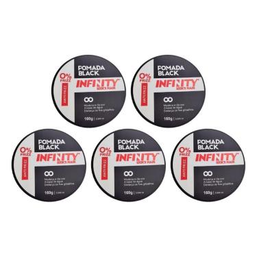 Imagem de Pomada Capilar Infinity Black 160G - Kit Com 5Un