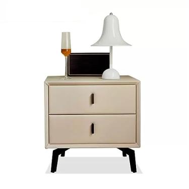 Imagem de Cômoda com gaveta, madeira maciça, pacote completo, mesa de cabeceira minimalista, mesa de cabeceira para quarto, armazenamento de cor sólida, pacote macio, anticolisão, mesa de cabeceira