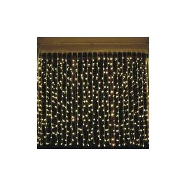 Imagem de Luz de Natal Cortina 500 Lâmpadas LED Warm Branco Morno Fio Branco 127