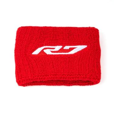 Imagem de MOWOK Adequado para YAMAHA R7 YZF-R7 YZFR7 2021 2022 2023 2024 2025 Acessórios de motocicleta Meia de cobertura de reservatório de óleo de fluido de freio dianteiro traseiro (vermelha)