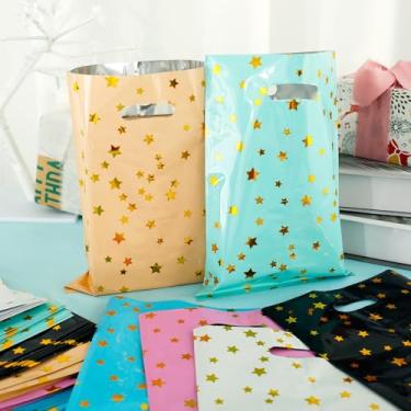 Imagem de 120 peças bolsa de lembrancinhas de festa de alumínio com estampa de estrela fofa para chá de bebê, casamento, aniversário, presentes de Natal (120)