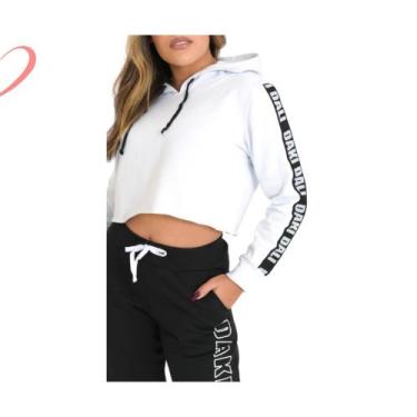 Imagem de Cropped de Moletom Daki Dali, M, Branco