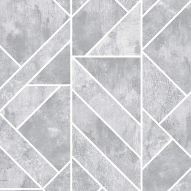 Imagem de Papel de Parede Colorkey Geométrico Bege e Prata COL1002