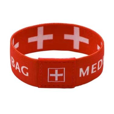 Imagem de Bolsa Médica Medicina Médico Emergência Médico Serviços Médicos EMT Ambulância Medicamentos Triagem Hospital Save Life Pílulas Bandagem 18 cm Reversível Elástico Pulseira Pulseira Pulseira Elástico