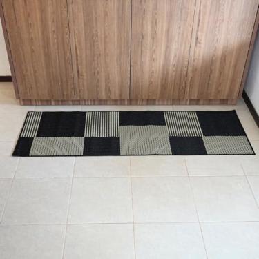 Imagem de Passadeira Cozinha Antiderrapante em Sisal 470cmx66cm - Tapete Decorativo Moderno para Cozinha, Corredor, Sala e Quarto, Fácil de Limpar e Resistente