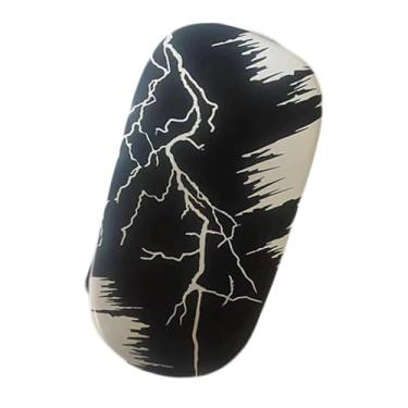 Imagem de Aymzbd Almofada de Socos Muay Thai, Multifuncional, Profissional, PU, ​​para Exercícios de Autodefesa, 34 X 19 X 12 Cm, com Alça Ajustável, Preto Branco, Tamanho real