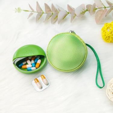 Imagem de Estojo pequeno para pílulas, portátil, para uso diário, bolso para bolsa, organizador de comprimidos de viagem, para pílulas, óleo de peixe, suplementos vitamínicos
