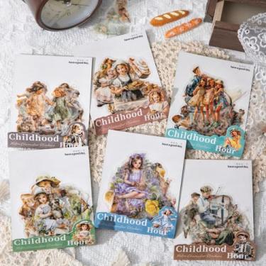 Imagem de 1 pacote de adesivos decorativos vintage com tema infantil para diário, scrapbook, faça você mesmo, incluindo 20 estampas exclusivas