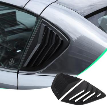 Imagem de Capas de persiana de janela traseira compatíveis com Mazda ND MX-5 Miata 2016-up Spoiler traseiro asa lateral chanfrada capa de janela guarnições de proteção solar ajuste personalizado para todos os