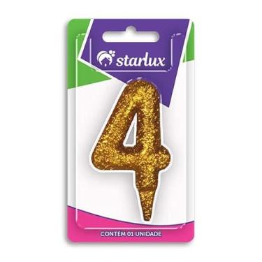 Imagem de Vela Magic Premium N.4, Ouro, Starlux
