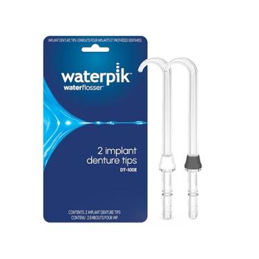 Imagem de Waterpik Pontas genuínas de substituição de próteses de implante, bicos de refil de irrigador bucal de água, DT-100E, 2 unidades (cores sortidas)
