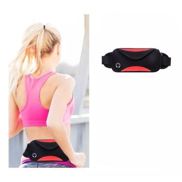 Imagem de Cinta Pochete Impermeável 2 Bolsos Vermelha CRS-1304 - Caerus