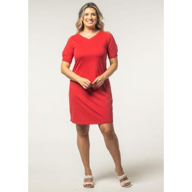 Imagem de Vestido Pau a Pique Algodão Básico Vermelho