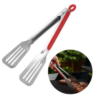 Imagem de Pegador Articulado Pinça Churrasco Carnes Inox Betty Crocker