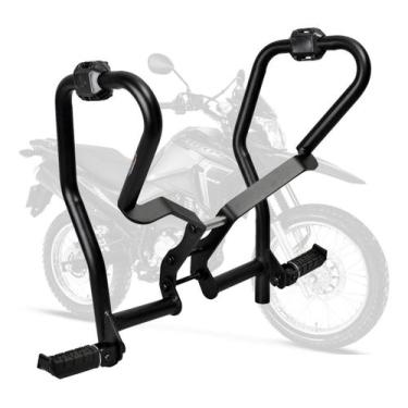 Imagem de Protetor de Motor e Carenagem Coyote Preto com Pedais - Bros NX-R 160 