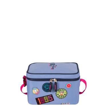 Imagem de Lancheira Grande Paul Frank Casual Patches - Azul - Sestini