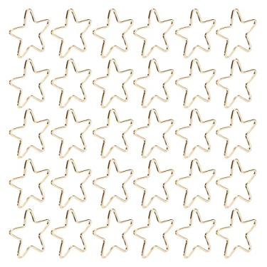 Imagem de Acouto 30pcs Hollow Pend Copper FTS Acessórios de Jóias para Klace de Ouvido - Plies (Cinco estrelas pontiagudas em forma)