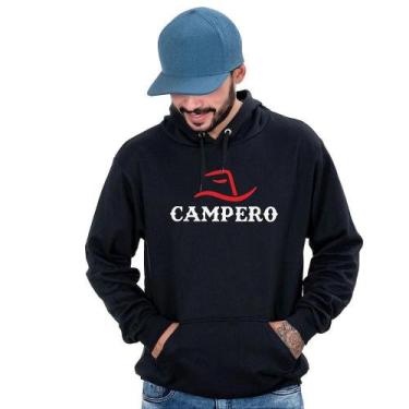 Imagem de Blusa Moletom Masculina Bolso Canguru Estampa Capuz Conforto - Campero