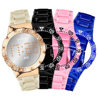 Imagem de Relógio Champion Watch Ref: Cp40377b Troca Pulseiras Led