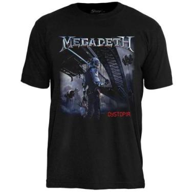 Imagem de Camiseta Megadeth Unissex Rock Banda Estampada  Stamp Algodão - Stamp 