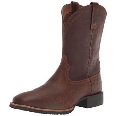 Imagem de Ariat Bota masculina híbrida de bico quadrado, casual, cano médio - marrom, Terra, 43