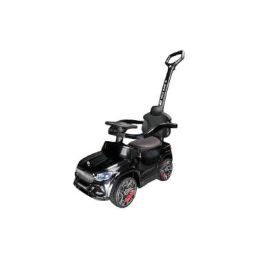 Imagem de Carrinho Elétrico Infantil com Empurrador, Preto, Controle Remoto, Bateria 6V, 61x30x83cm, para Crianças 3+ Anos, Capacidade 25kg, com Cercado Lateral e Banco Confortável