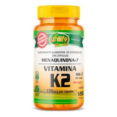 Imagem de V.i.t.a.m.i.n.a K.2 - Menaquinona Unilife 120 Cápsulas