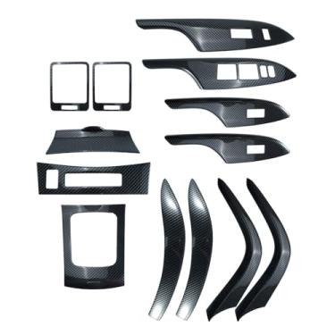 Imagem de WQNUGX Capa de acabamento de console central interior adequada para Toyota Corolla 2007 2008 2009 2010 2011 2012 2013, inclui maçaneta de porta, apoio de braço, janela, 13 peças