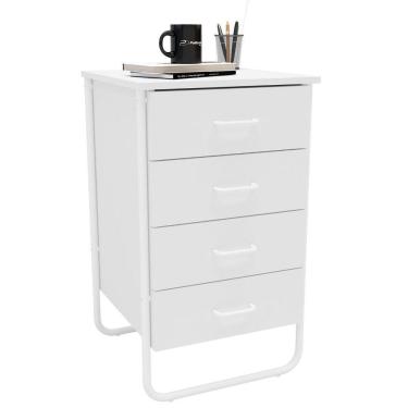 Imagem de Gaveteiro Foster 4 Gavetas Politorno Branco Branco