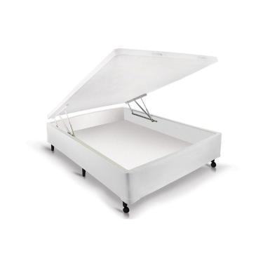Imagem de Cama Box Baú Viúva Courano White New (128x188x30) - Castor